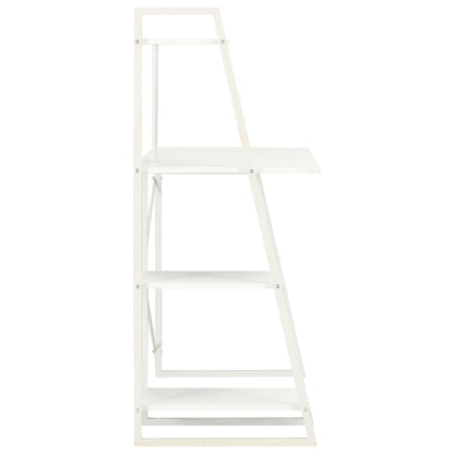 vidaXL Bureau avec étagère Blanc 102x50x117 cm