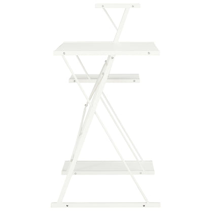 vidaXL Bureau avec étagère Blanc 116x50x93 cm