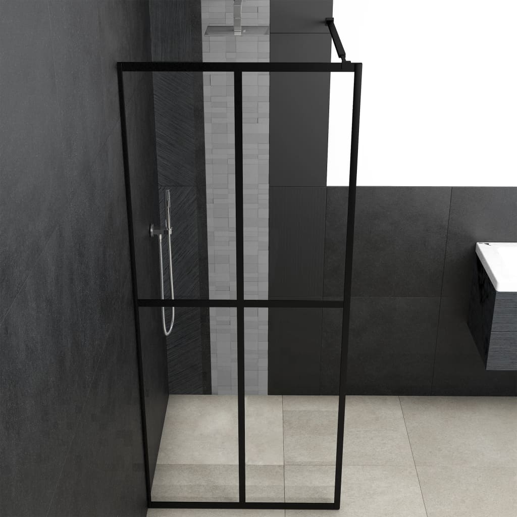 vidaXL Écran de douche Verre trempé transparent 90x195 cm