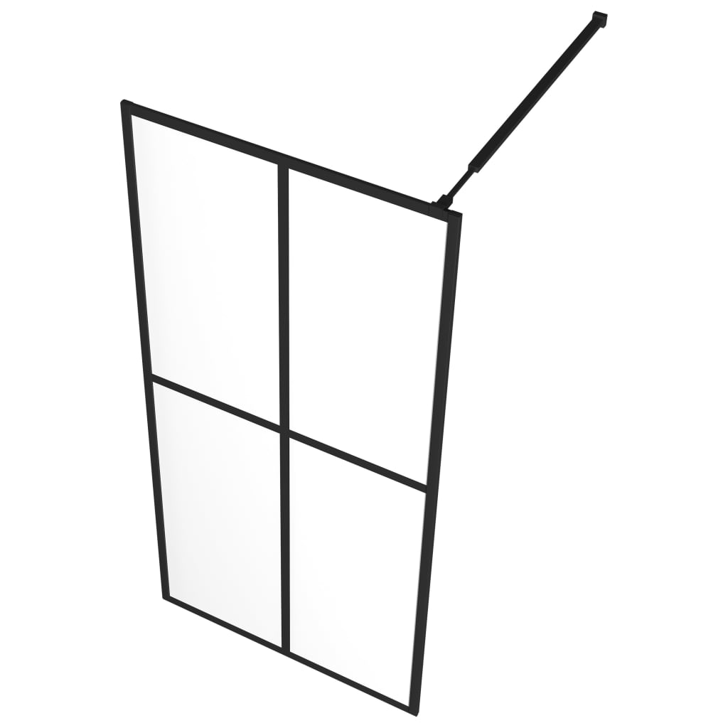 vidaXL Écran de douche Verre trempé transparent 90x195 cm