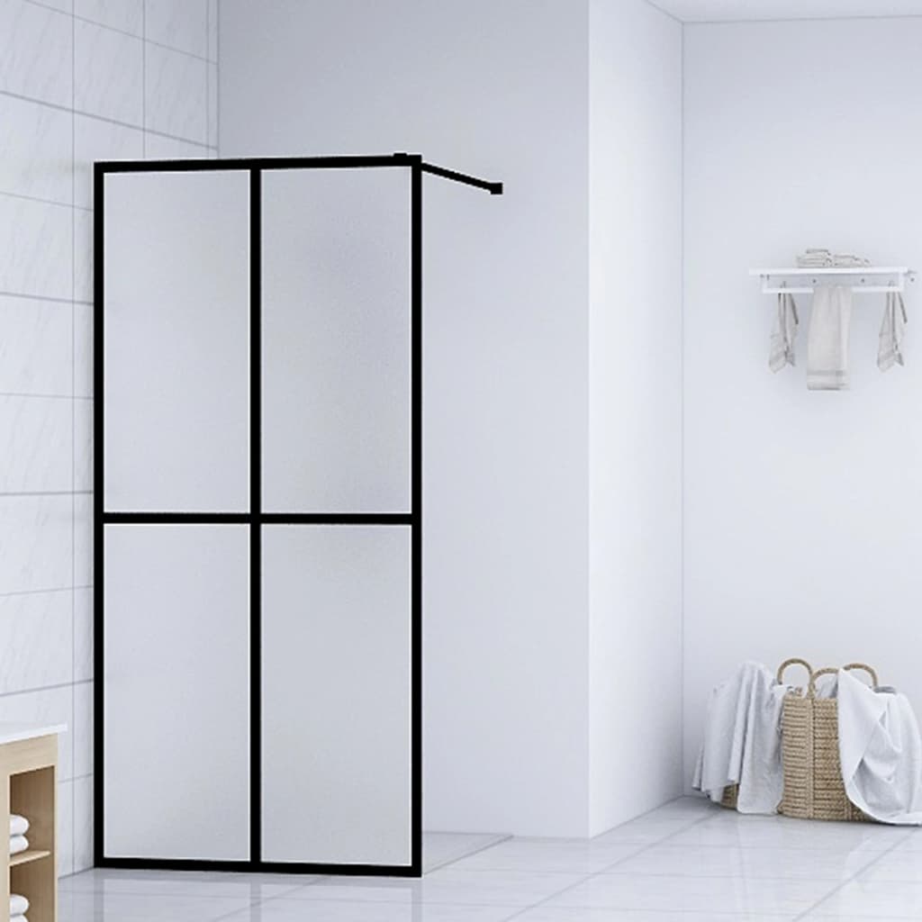 vidaXL Écran de douche Verre trempé dépoli 140x195 cm