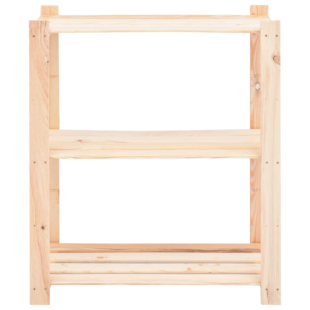 vidaXL Étagère de stockage 3 niveaux 80x38x90 cm Pin solide 150 kg