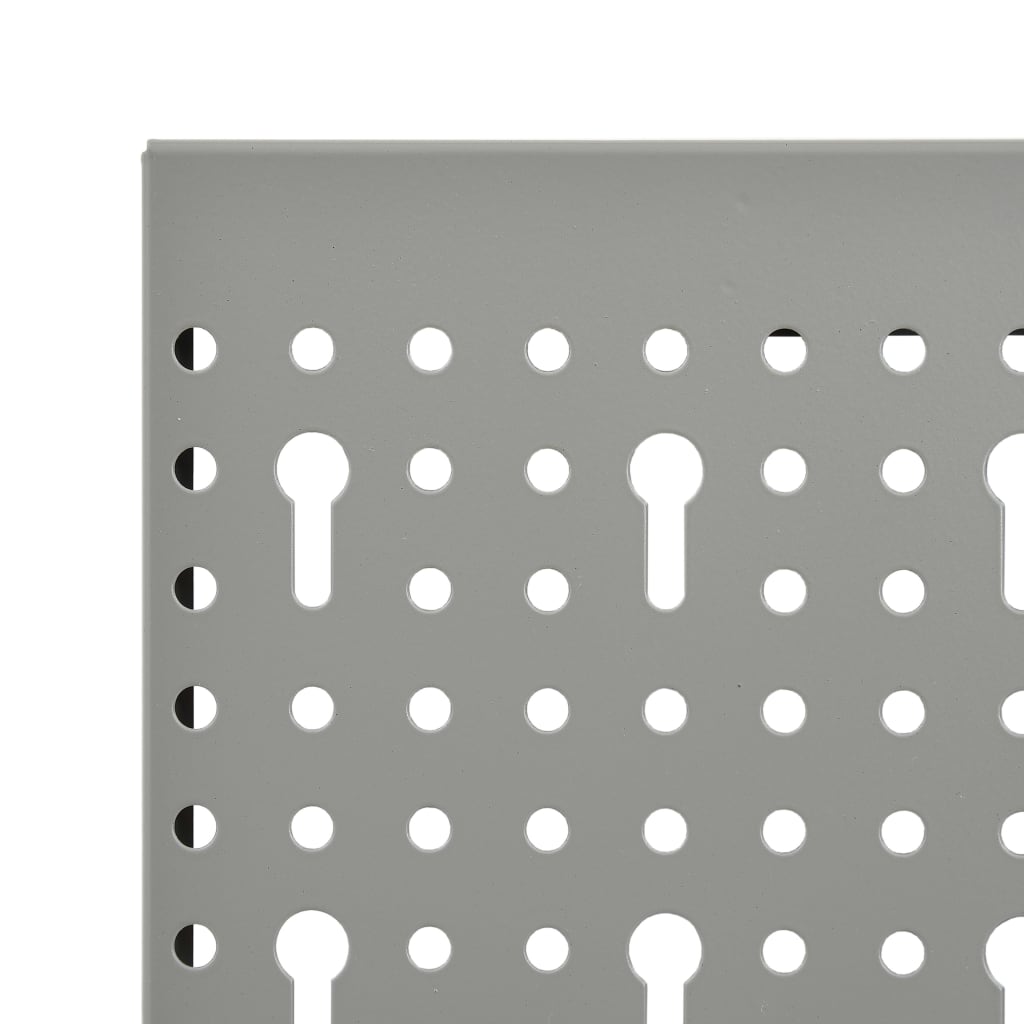 vidaXL Panneaux à chevilles muraux 3 pcs 40x58 cm Acier