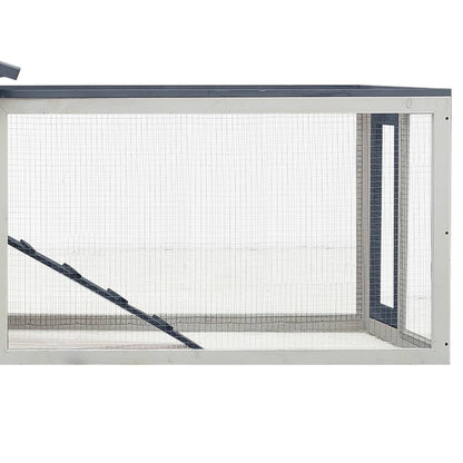 vidaXL Clapier Gris 310x70x87 cm Pin massif et sapin