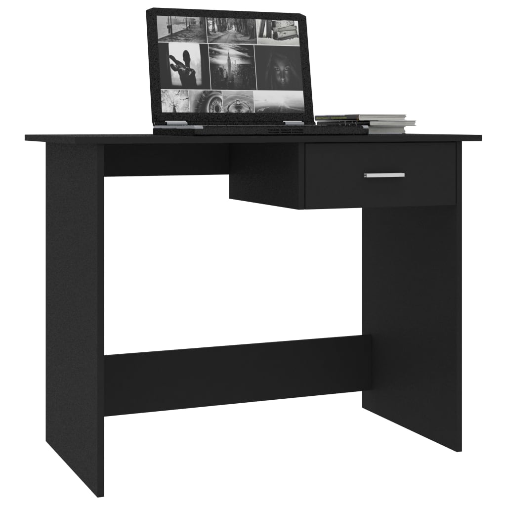 vidaXL Bureau Noir 100 x 50 x 76 cm Aggloméré