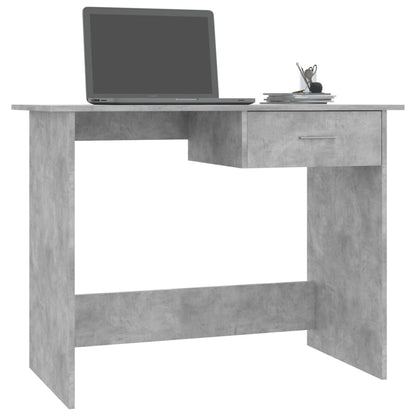 vidaXL Bureau Gris béton 100 x 50 x 76 cm Aggloméré