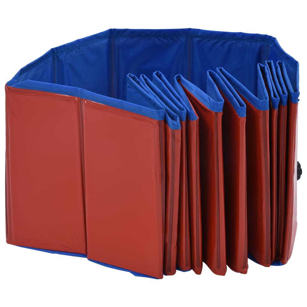 vidaXL Piscine pliable pour chiens Rouge 120x30 cm PVC