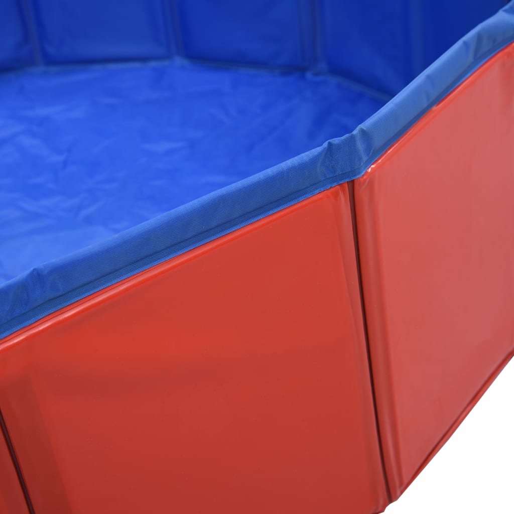 vidaXL Piscine pliable pour chiens Rouge 120x30 cm PVC