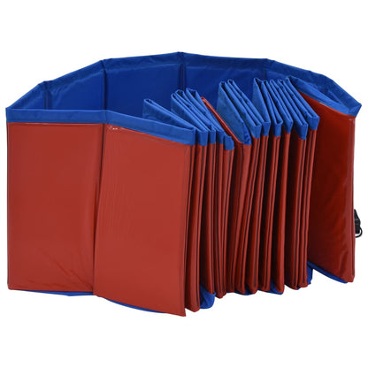 vidaXL Piscine pliable pour chiens Rouge 160x30 cm PVC