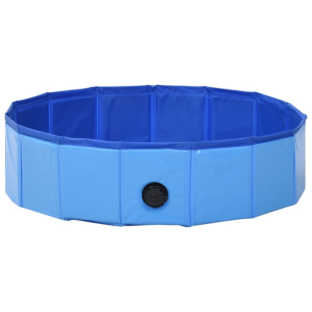 vidaXL Piscine pliable pour chiens Bleu 80x20 cm PVC