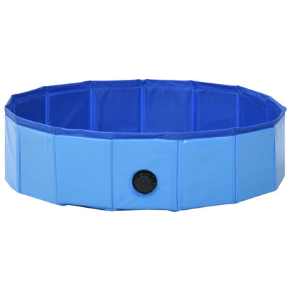 vidaXL Piscine pliable pour chiens Bleu 80x20 cm PVC