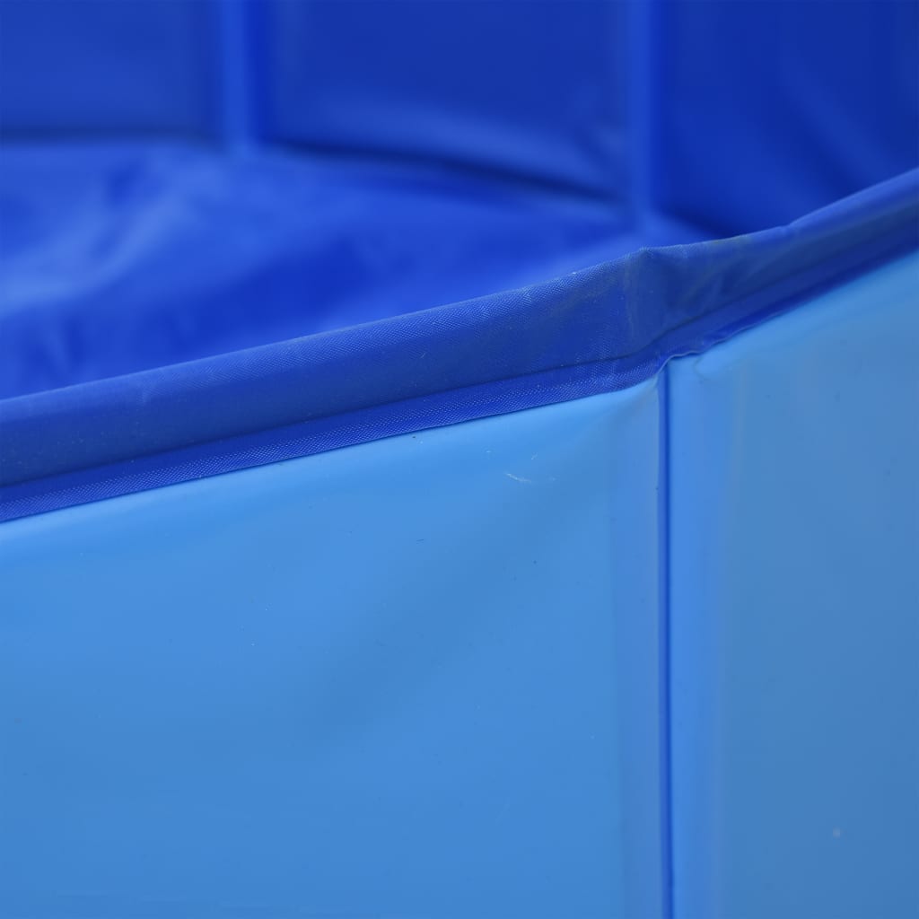 vidaXL Piscine pliable pour chiens Bleu 80x20 cm PVC