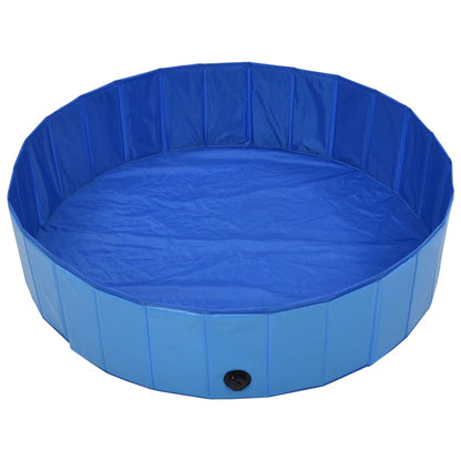vidaXL Piscine pliable pour chiens Bleu 120x30 cm PVC
