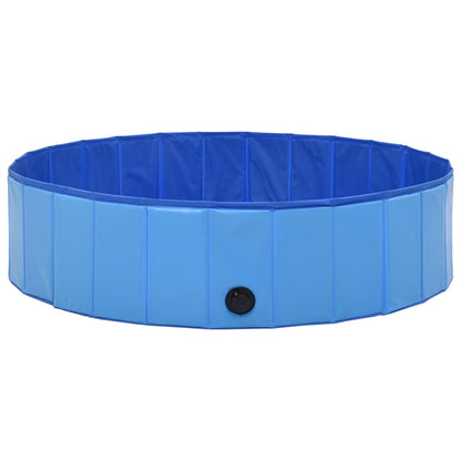 vidaXL Piscine pliable pour chiens Bleu 120x30 cm PVC