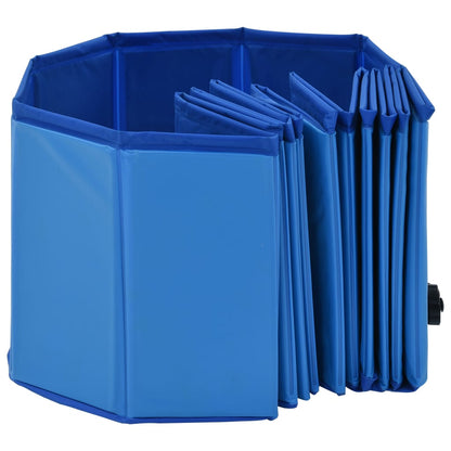 vidaXL Piscine pliable pour chiens Bleu 120x30 cm PVC