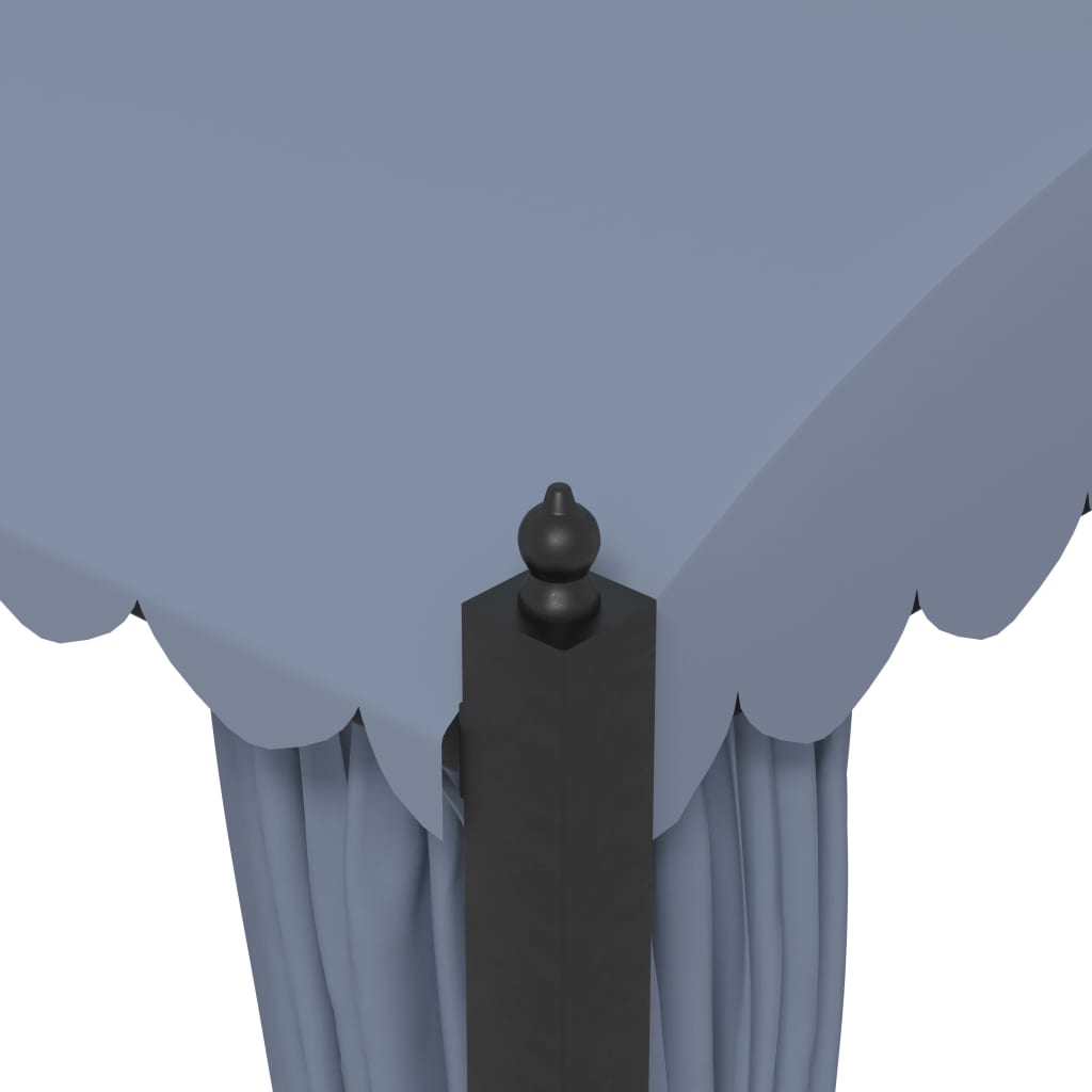 vidaXL Tonnelle avec rideaux 3x4 m Anthracite Acier