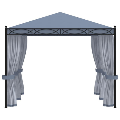 vidaXL Tonnelle avec moustiquaire 3x4 m Anthracite Acier