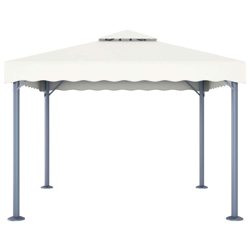 vidaXL Tonnelle 300x300 cm Crème Aluminium