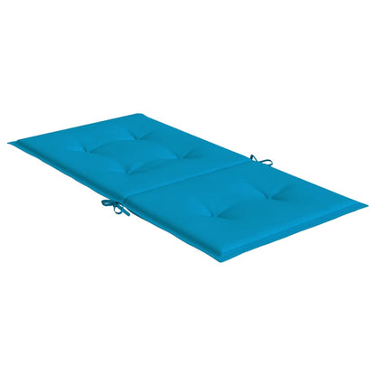 vidaXL Coussins de chaise de jardin à dossier bas lot de 2 bleu