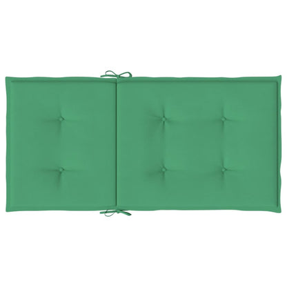 vidaXL Coussins de chaise de jardin à dossier bas lot de 4 vert
