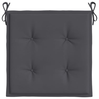 vidaXL Coussins de chaise de jardin 4 pcs anthracite 40x40x3 cm