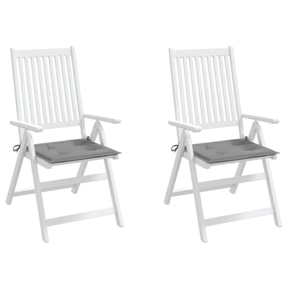 vidaXL Coussins de chaise de jardin 2 pcs gris 50x50x3 cm tissu oxford