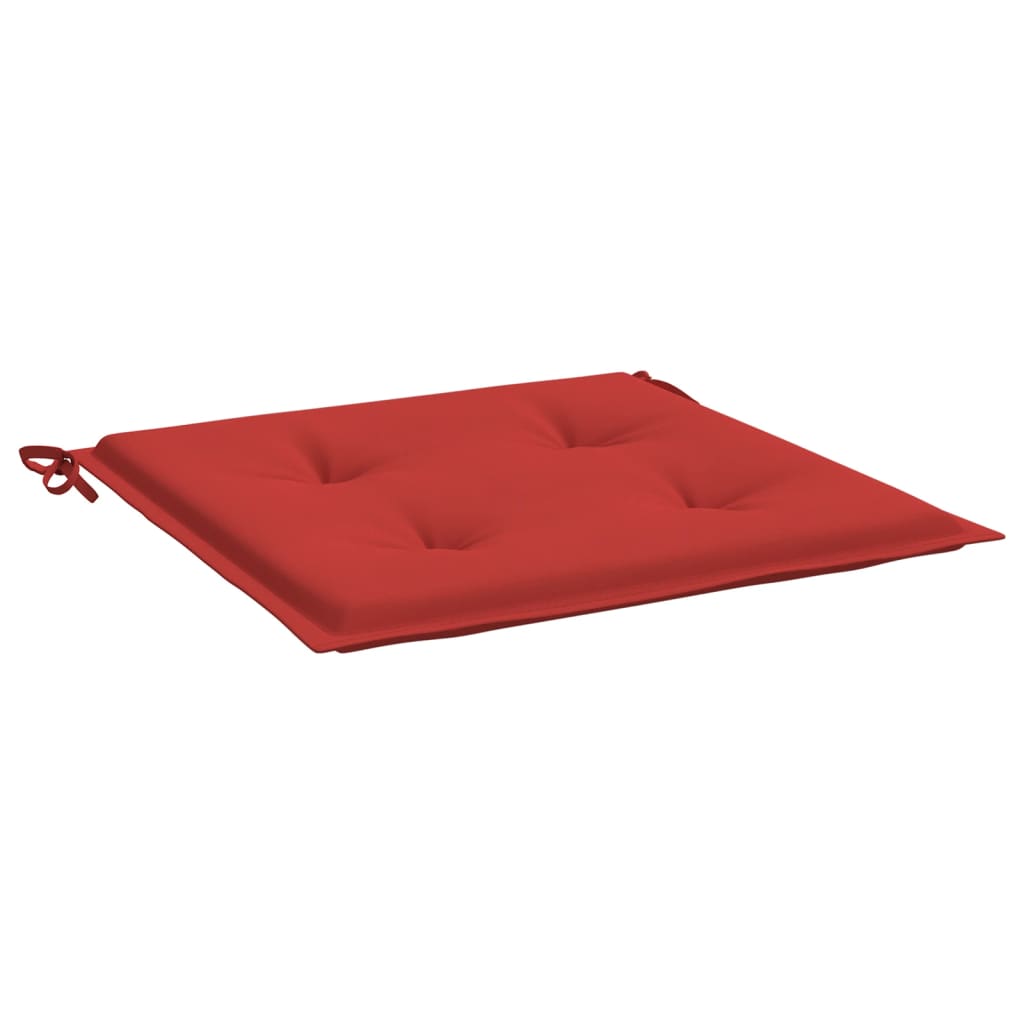 vidaXL Coussins de chaise de jardin 2 pcs rouge 50x50x3cm tissu oxford