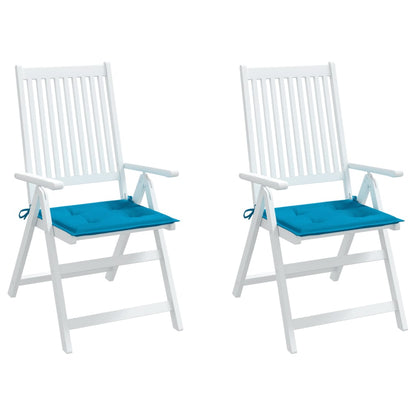 vidaXL Coussins de chaise de jardin 2 pcs bleu 50x50x3 cm tissu oxford