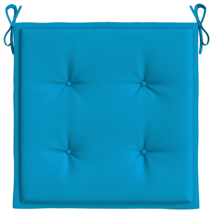 vidaXL Coussins de chaise de jardin 2 pcs bleu 50x50x3 cm tissu oxford