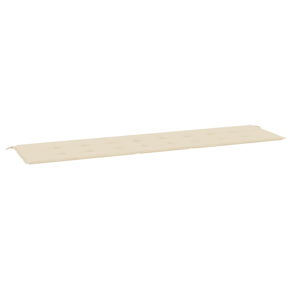 vidaXL Coussin de banc de jardin beige 200x50x3 cm tissu oxford