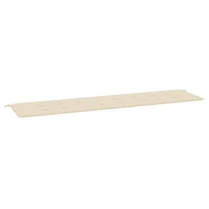 vidaXL Coussin de banc de jardin beige 200x50x3 cm tissu oxford