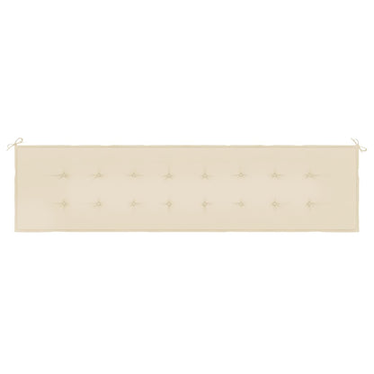 vidaXL Coussin de banc de jardin beige 200x50x3 cm tissu oxford