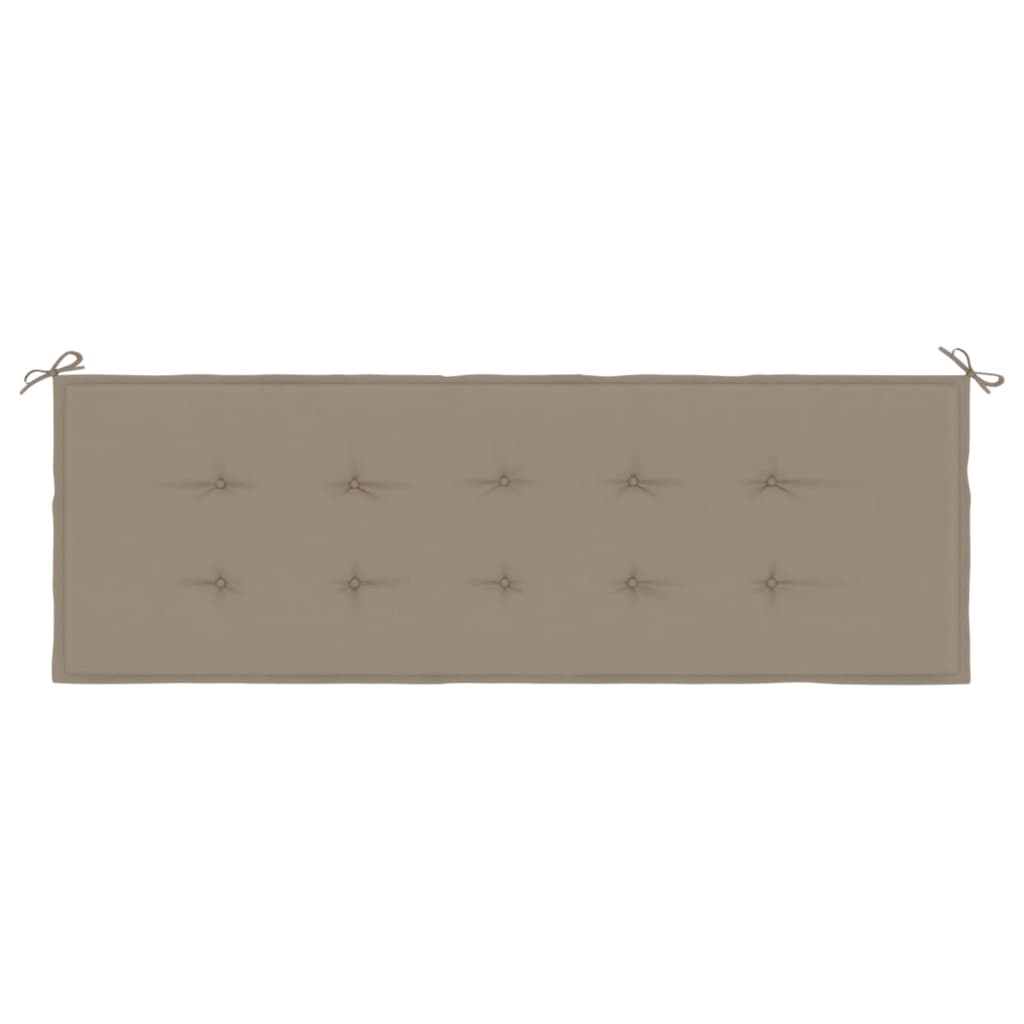 vidaXL Coussin de banc de jardin taupe 150x50x3 cm tissu oxford
