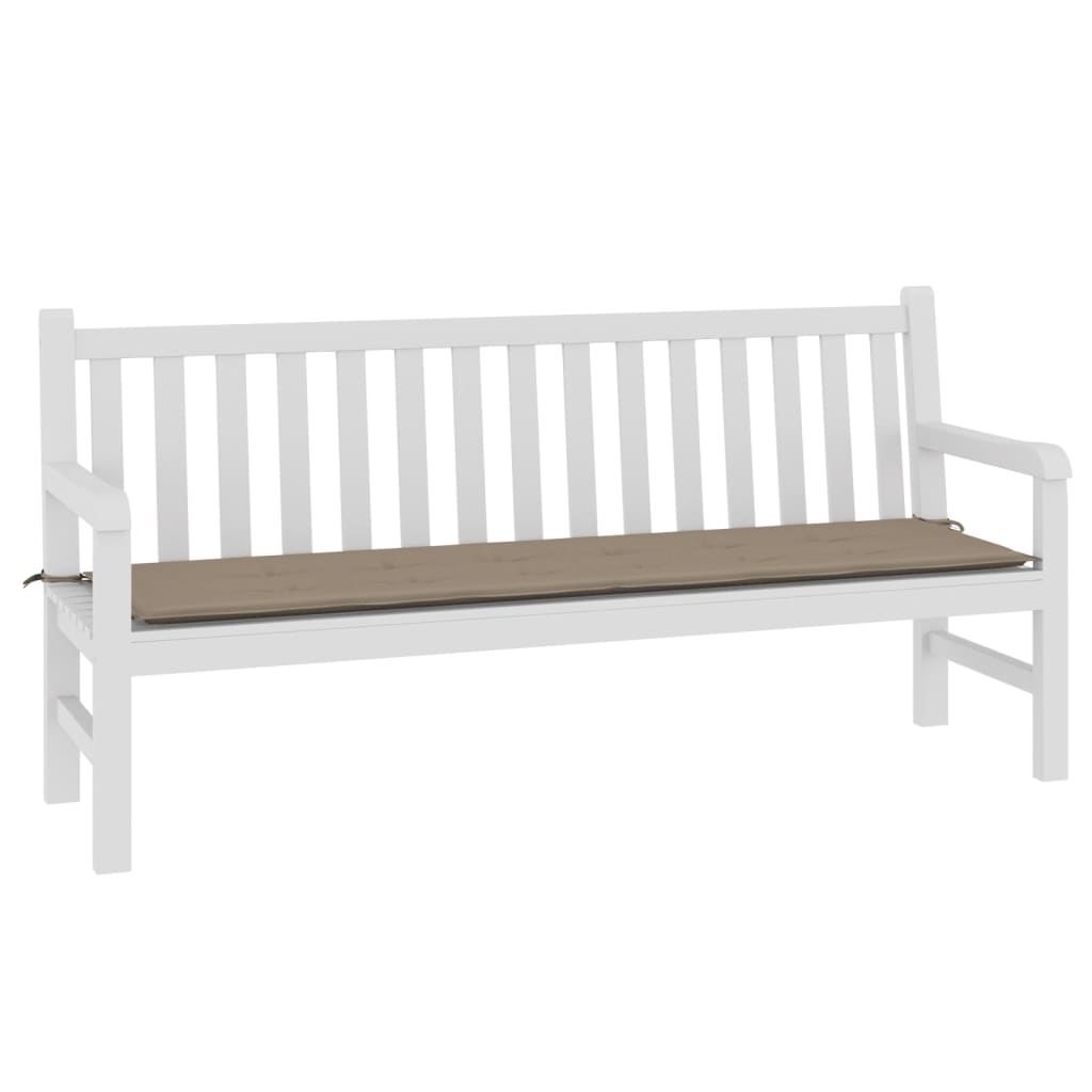 vidaXL Coussin de banc de jardin taupe 180x50x3 cm tissu oxford
