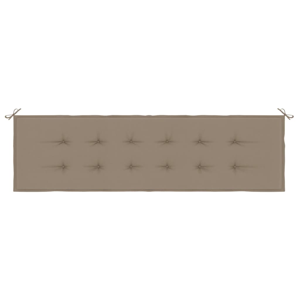 vidaXL Coussin de banc de jardin taupe 180x50x3 cm tissu oxford