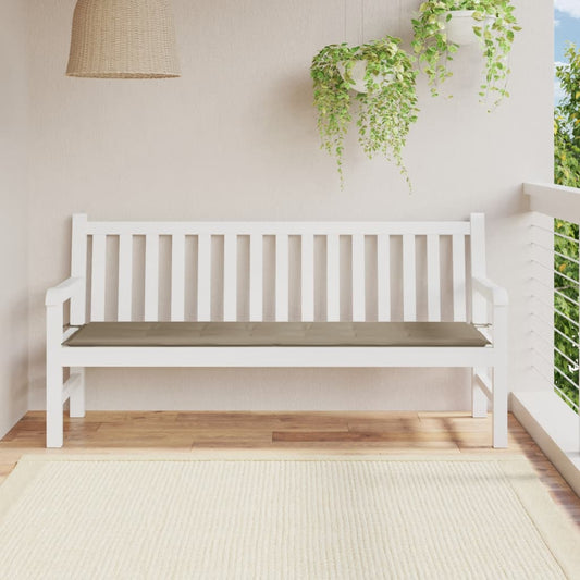 vidaXL Coussin de banc de jardin taupe 180x50x3 cm tissu oxford