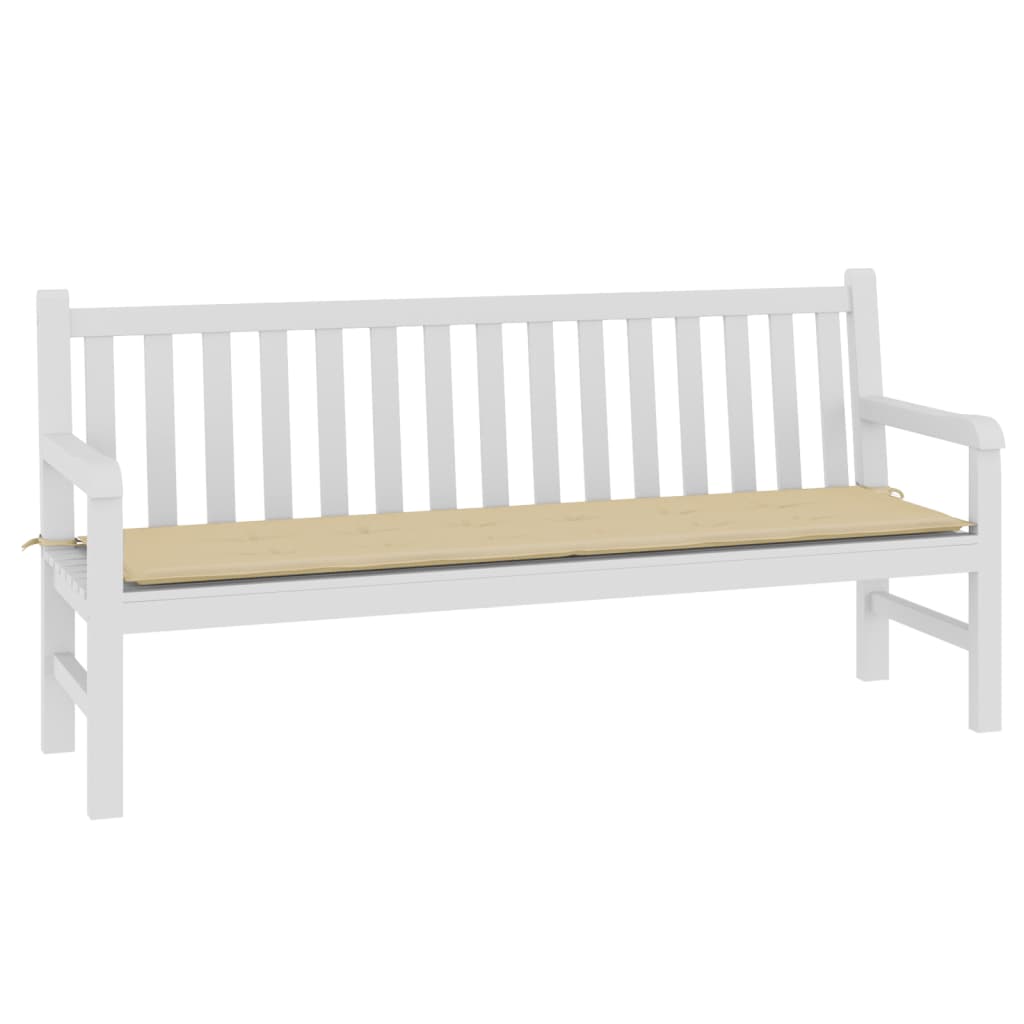 vidaXL Coussin de banc de jardin beige 180x50x3 cm tissu oxford