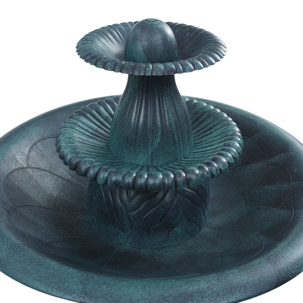 vidaXL Bain pour oiseaux avec fontaine Vert 50x91 cm Plastique