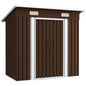 vidaXL Abri de stockage pour jardin Marron 194x121x181 cm Acier