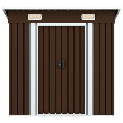 vidaXL Abri de stockage pour jardin Marron 194x121x181 cm Acier