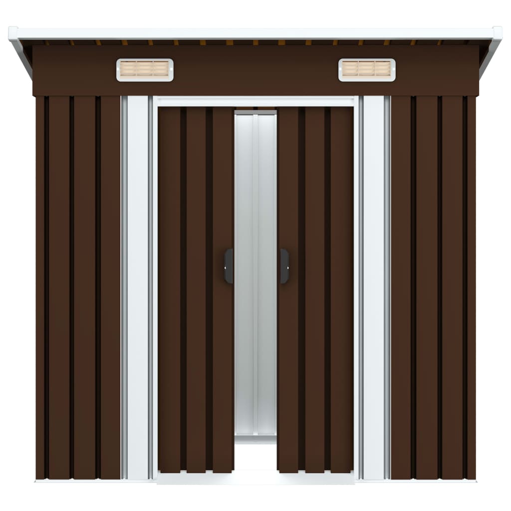 vidaXL Abri de stockage pour jardin Marron 194x121x181 cm Acier