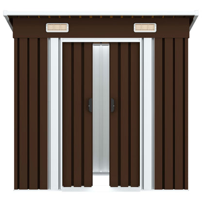 vidaXL Abri de stockage pour jardin Marron 194x121x181 cm Acier