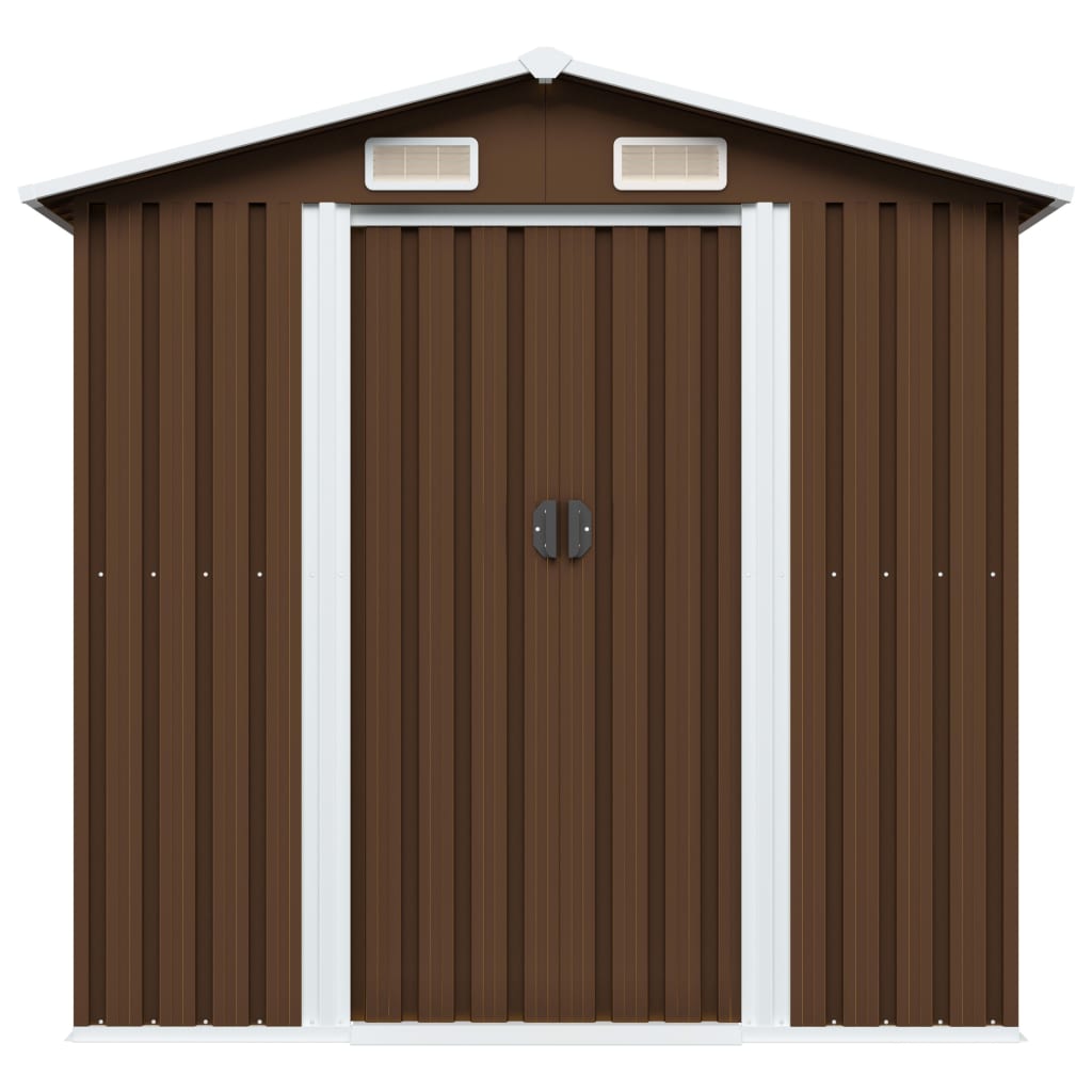 vidaXL Abri de stockage pour jardin Marron 204x132x186 cm Acier