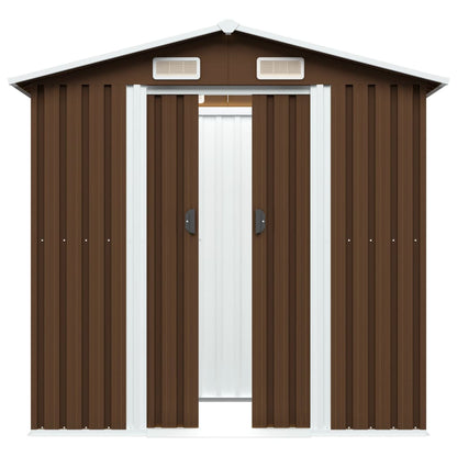 vidaXL Abri de stockage pour jardin Marron 204x132x186 cm Acier