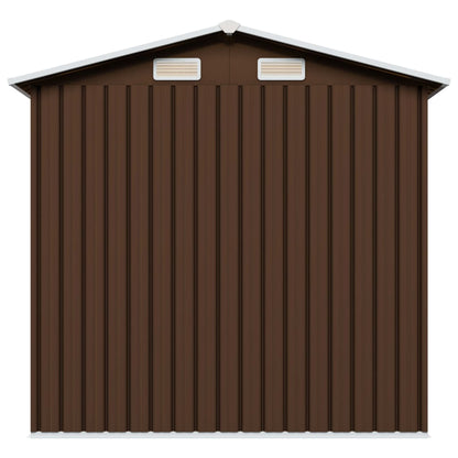 vidaXL Abri de stockage pour jardin Marron 204x132x186 cm Acier
