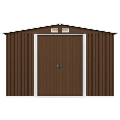 vidaXL Abri de stockage pour jardin Marron 257x205x178 cm Acier