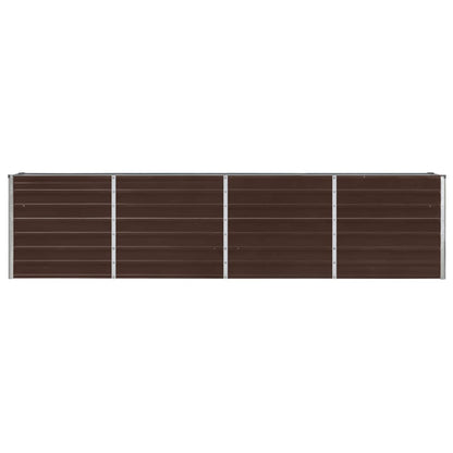 vidaXL Jardinière 320x40x77 cm Acier galvanisé Marron