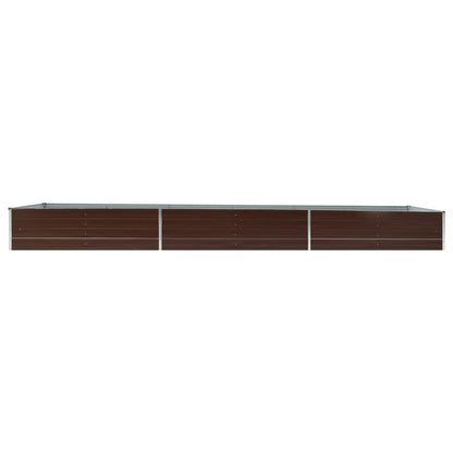 vidaXL Lit surélevé de jardin Acier galvanisé 480x80x45 cm Marron