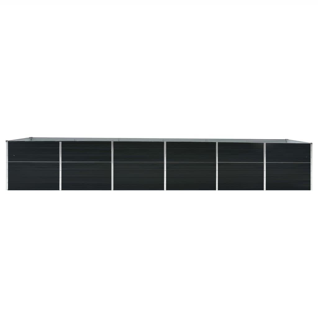 vidaXL Lit surélevé de jardin Acier galvanisé 480x80x77 cm Anthracite