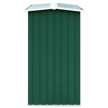 vidaXL Abri de stockage de bois Acier galvanisé 172x91x154 cm Vert